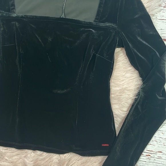 NWT N:PHILANTHROPY Top Black Velvet Armida Square Neck Pullover Long Sleeve Sz M - Picture 8 of 10